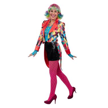 Giacca frac clown rombi multicolor