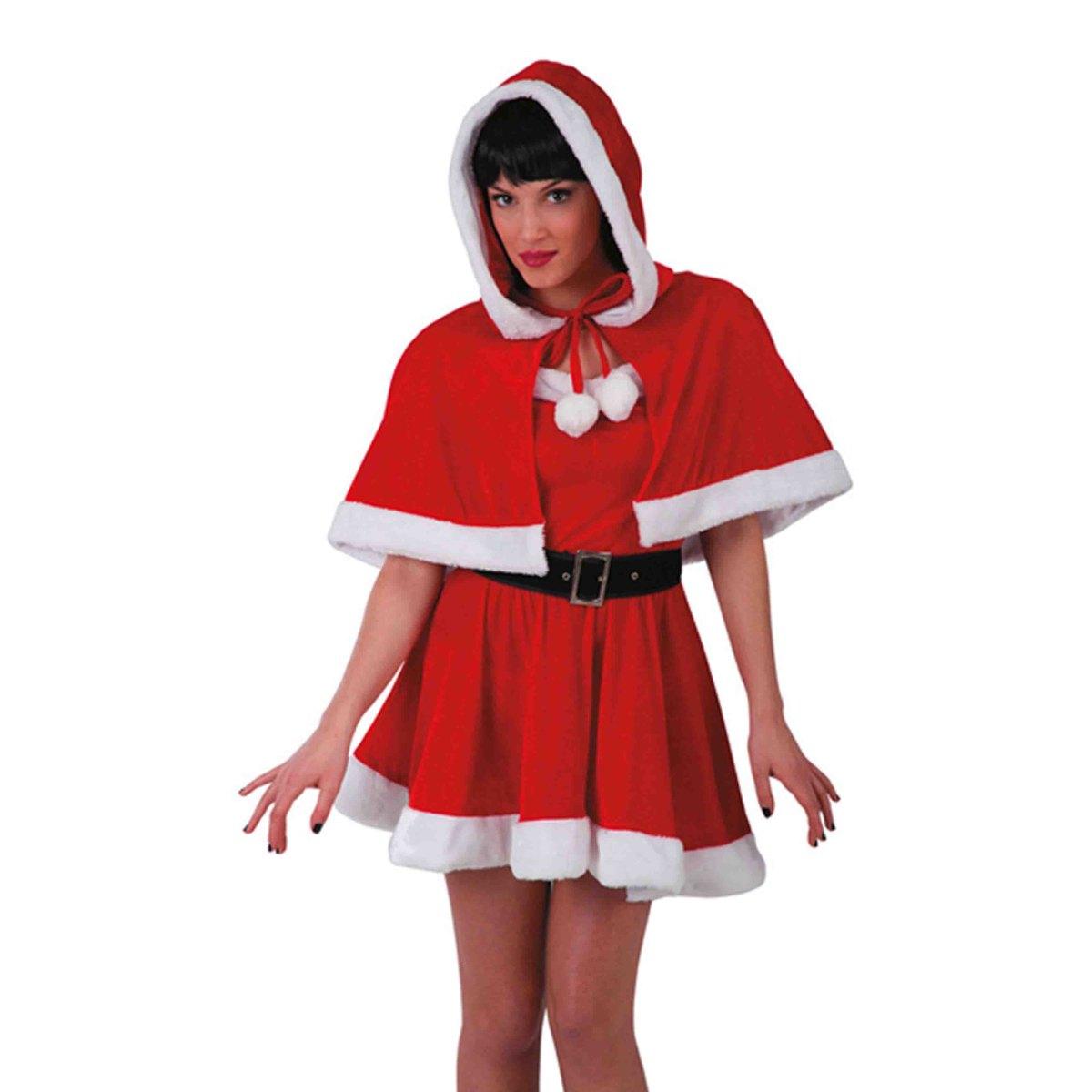Costume natalizio babbo natale mantellina velluto tu