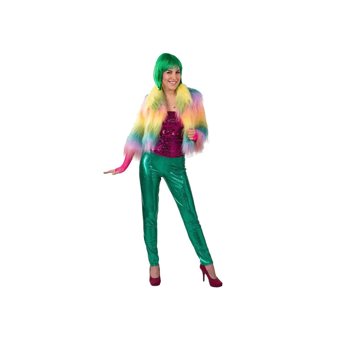 Leggins verde lucido elasticizzati vita alta