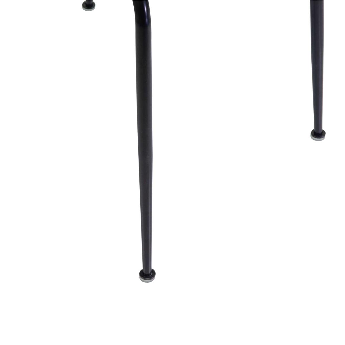 Sedia velluto sammi verde struttura metallo nero 50 x 77,5 x 57 cm