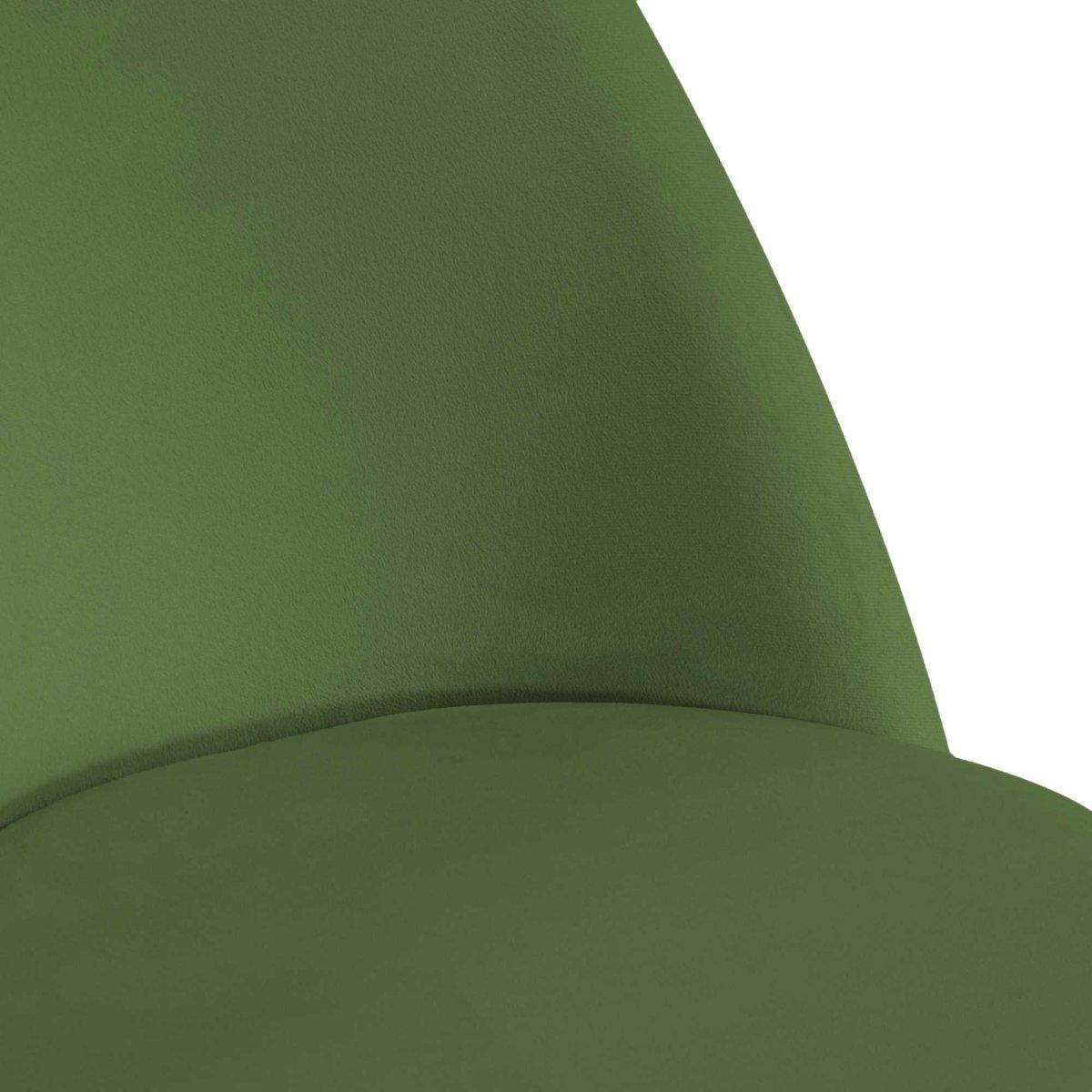 Sedia velluto sammi verde struttura metallo nero 50 x 77,5 x 57 cm