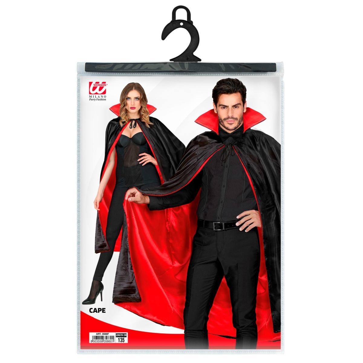 Mantello double face nero rosso