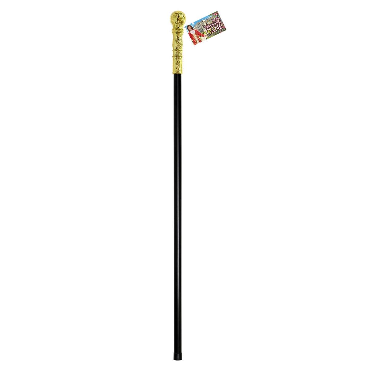Bastone pvc nero pomello oro