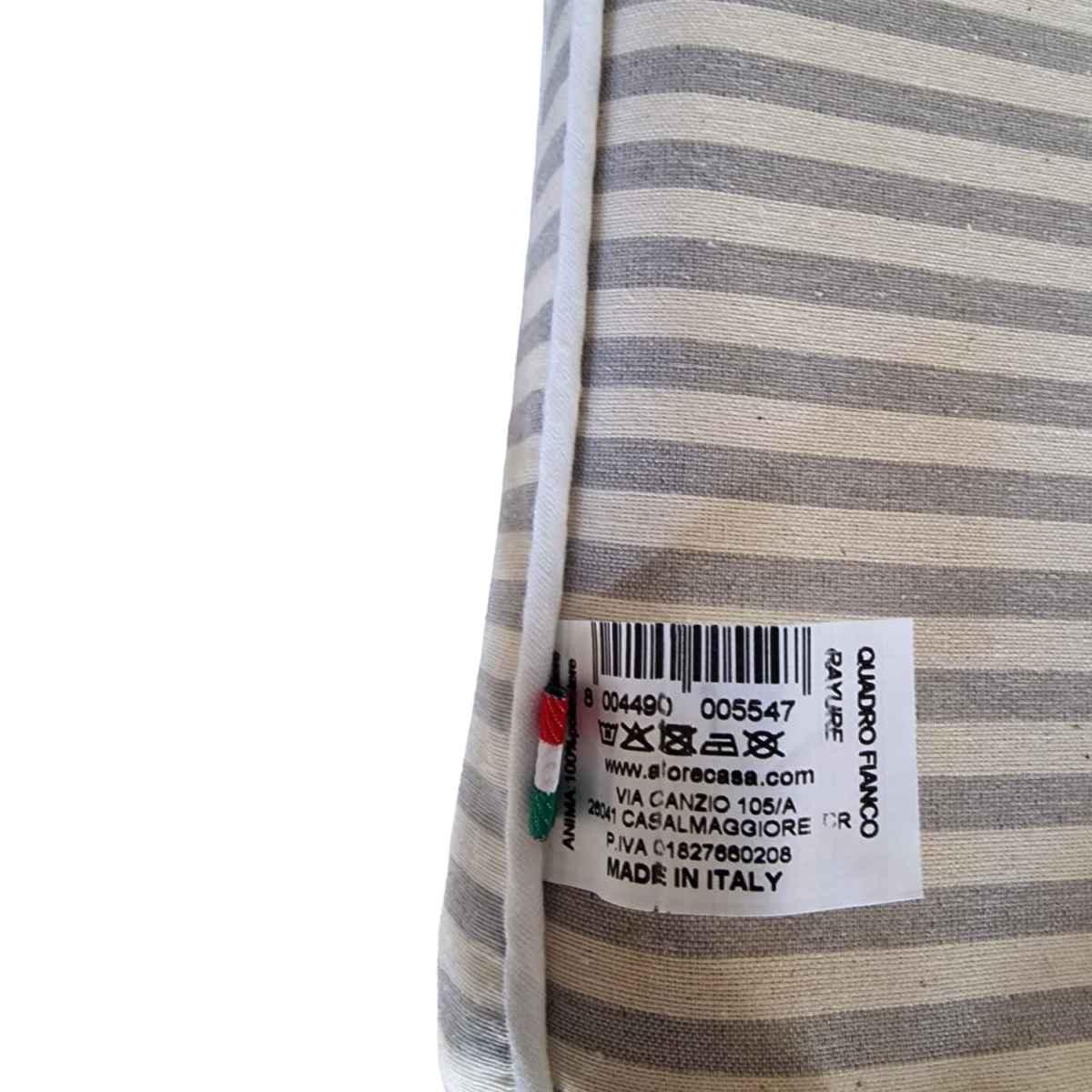 Cuscino sedia fianchetto teflon rayur righe azzurre 40 x 39 cm
