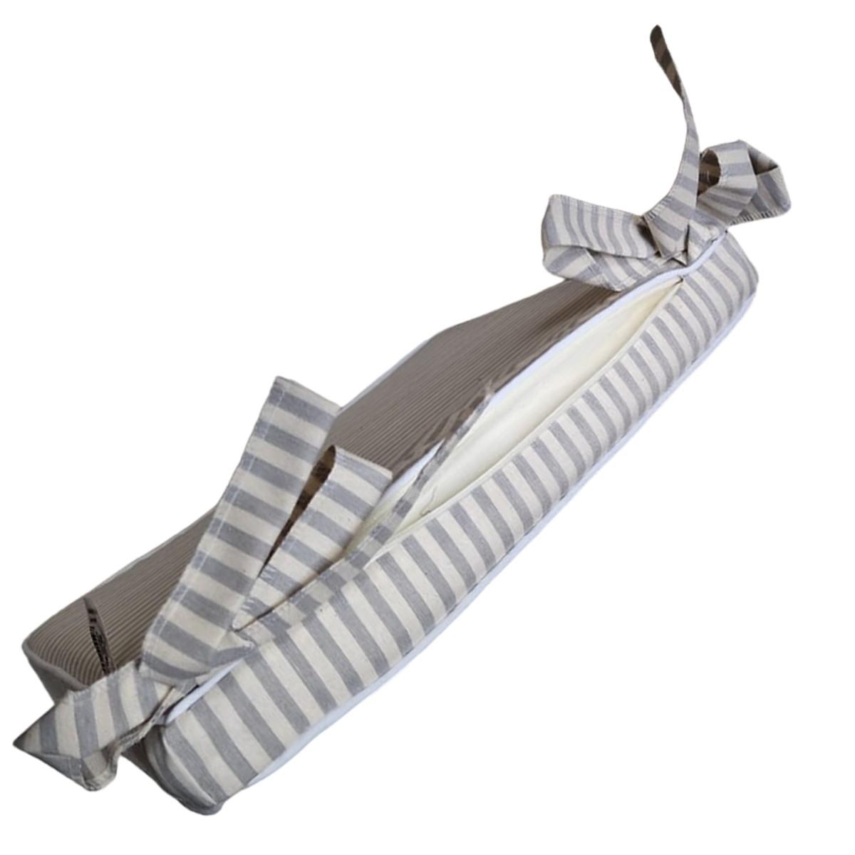Cuscino sedia fianchetto teflon rayur righe azzurre 40 x 39 cm