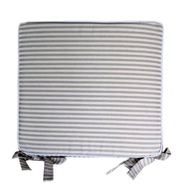 Cuscino sedia fianchetto teflon rayur righe azzurre 40 x 39 cm