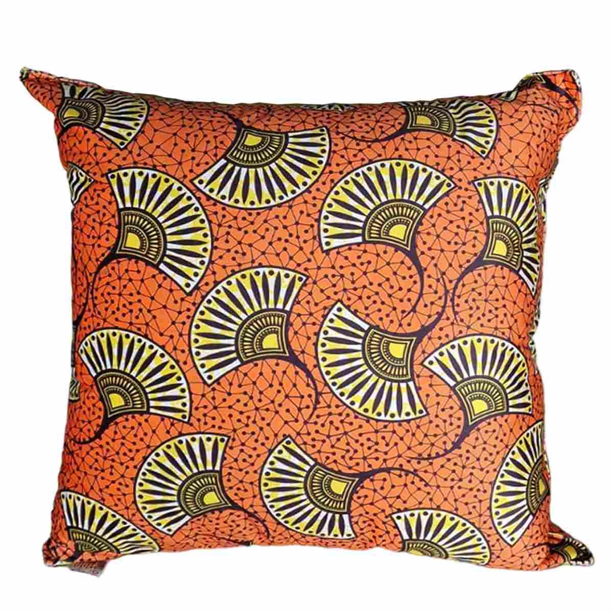 Cuscino arredo velour arancio 55 x 55 x 23 cm