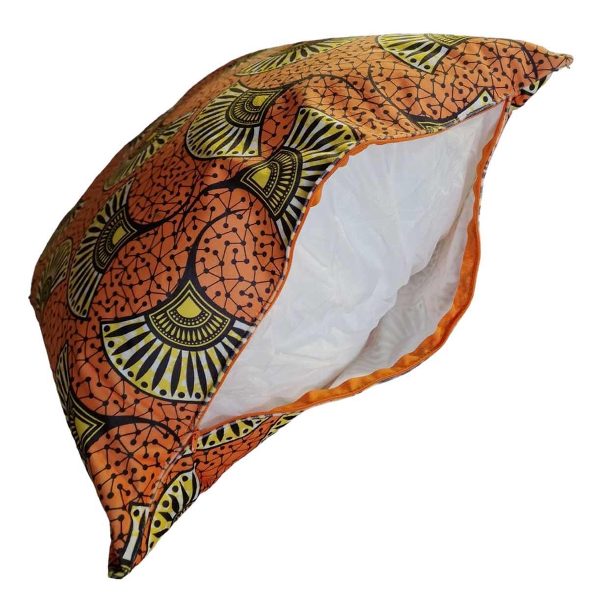 Cuscino arredo velour arancio 55 x 55 x 23 cm