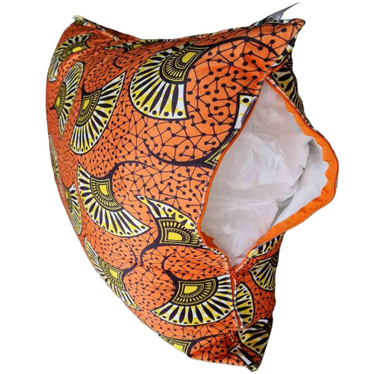 Cuscino arredo velour arancio 55 x 55 x 23 cm
