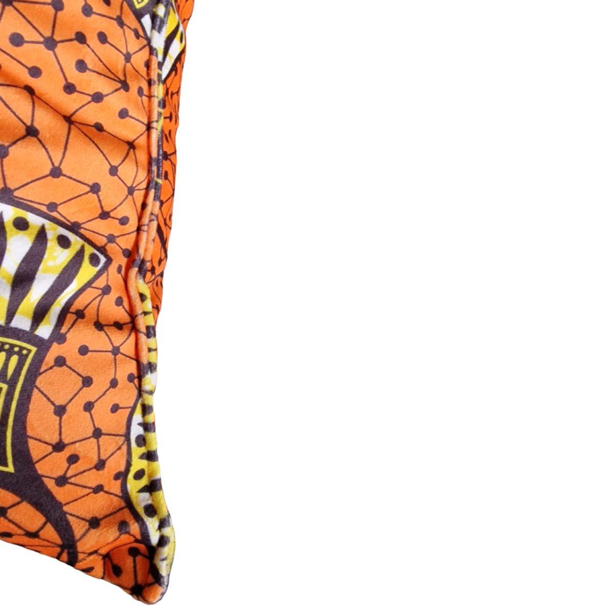 Cuscino arredo velour arancio 55 x 55 x 23 cm