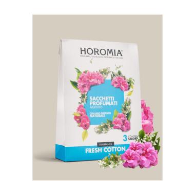 Sacchetti profumati horomia fresh cotton multiuso Set 3 pz
