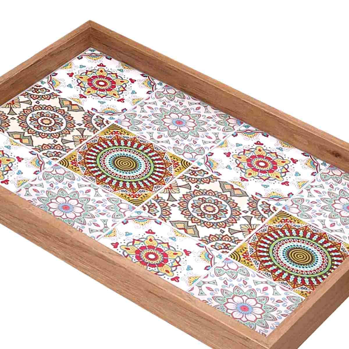 Vassoio Legno Rettangolare Crema con Bordo Naturale cm.45x30x4 | Vacchetti