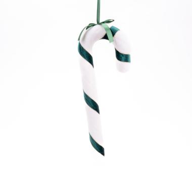 Decorazione natalizia bastoncino candy verde 34 cm