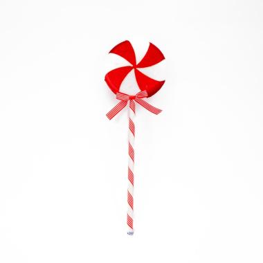 Decorazione natalizia lecca rosso 14 cm