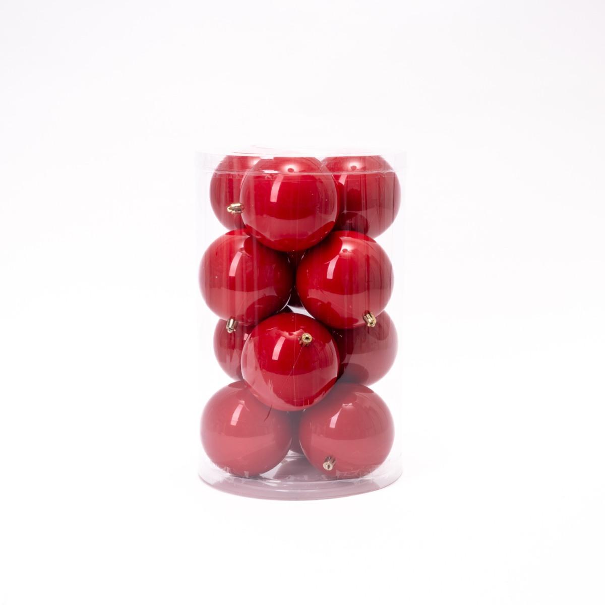 Pallina natalizia rosso Set 16 pz