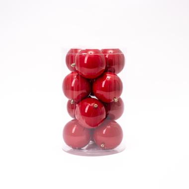 Pallina natalizia rosso Set 16 pz