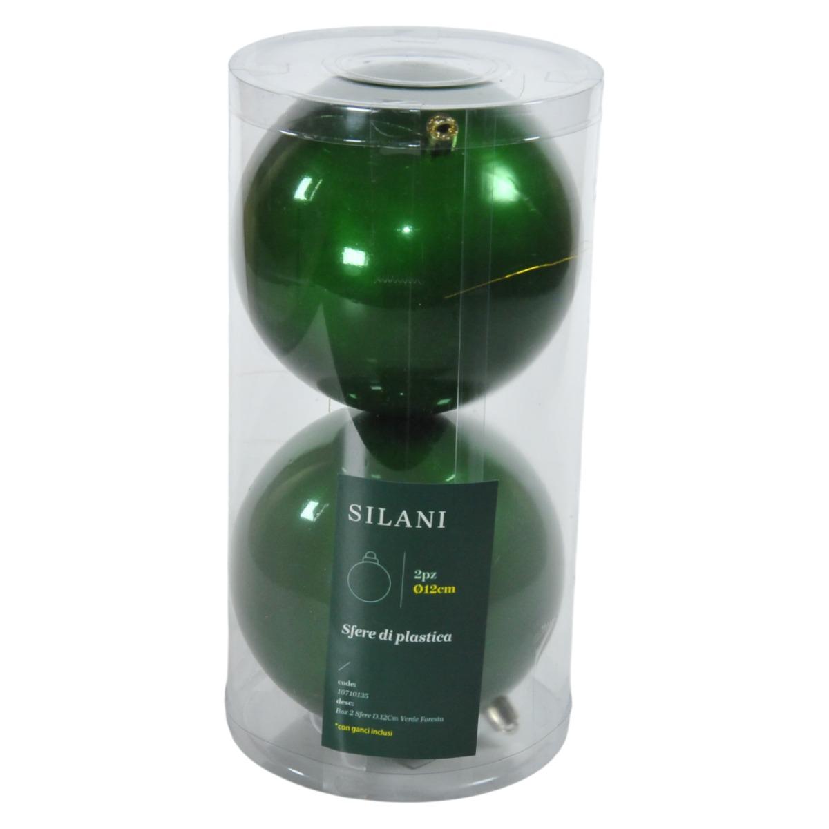 Pallina natalizia verde foresta Set 2 pz