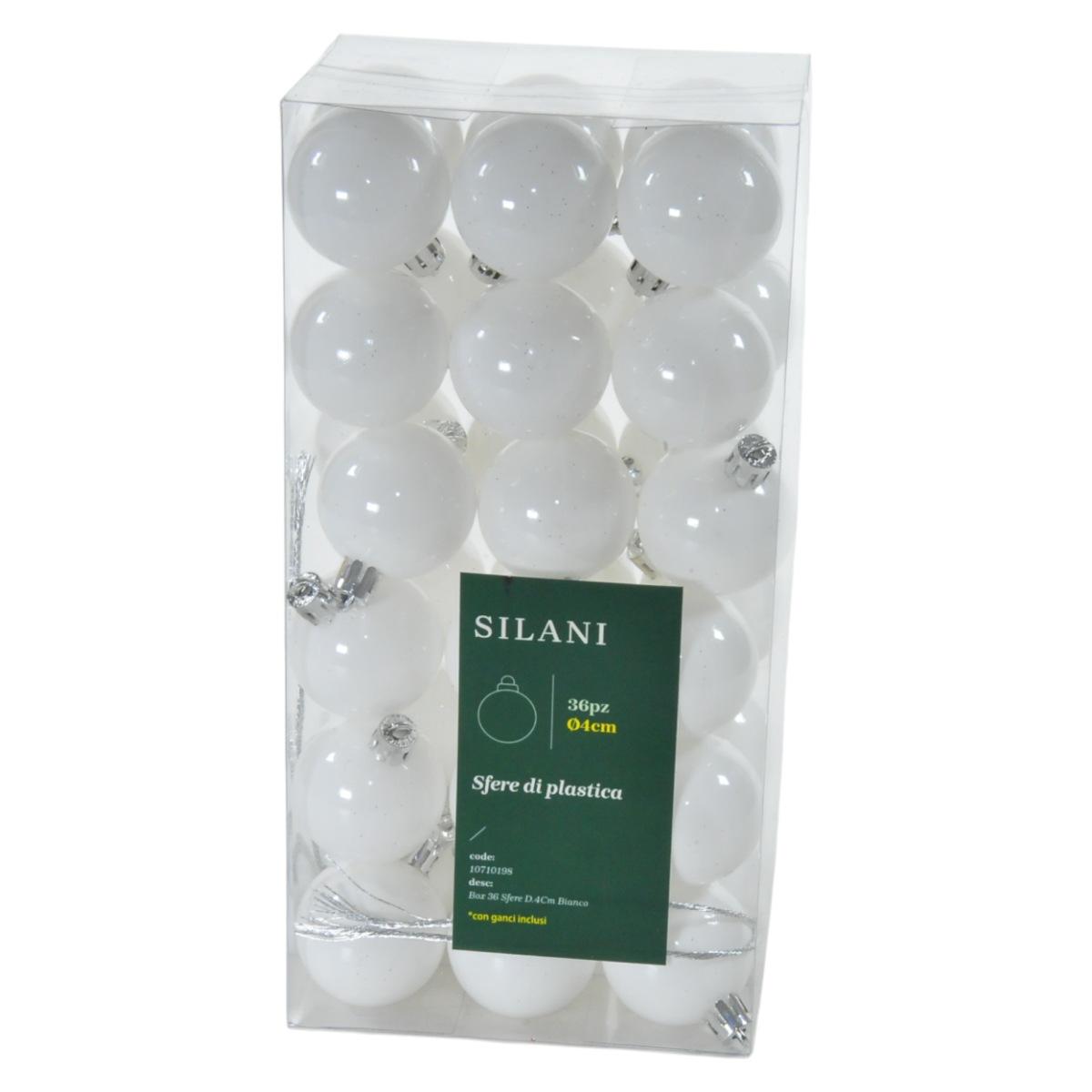 Pallina natalizia bianco Set 36 pz