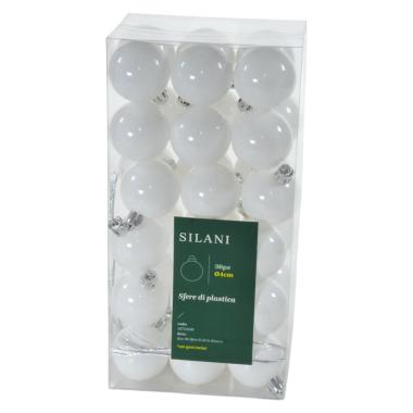 Pallina natalizia bianco Set 36 pz