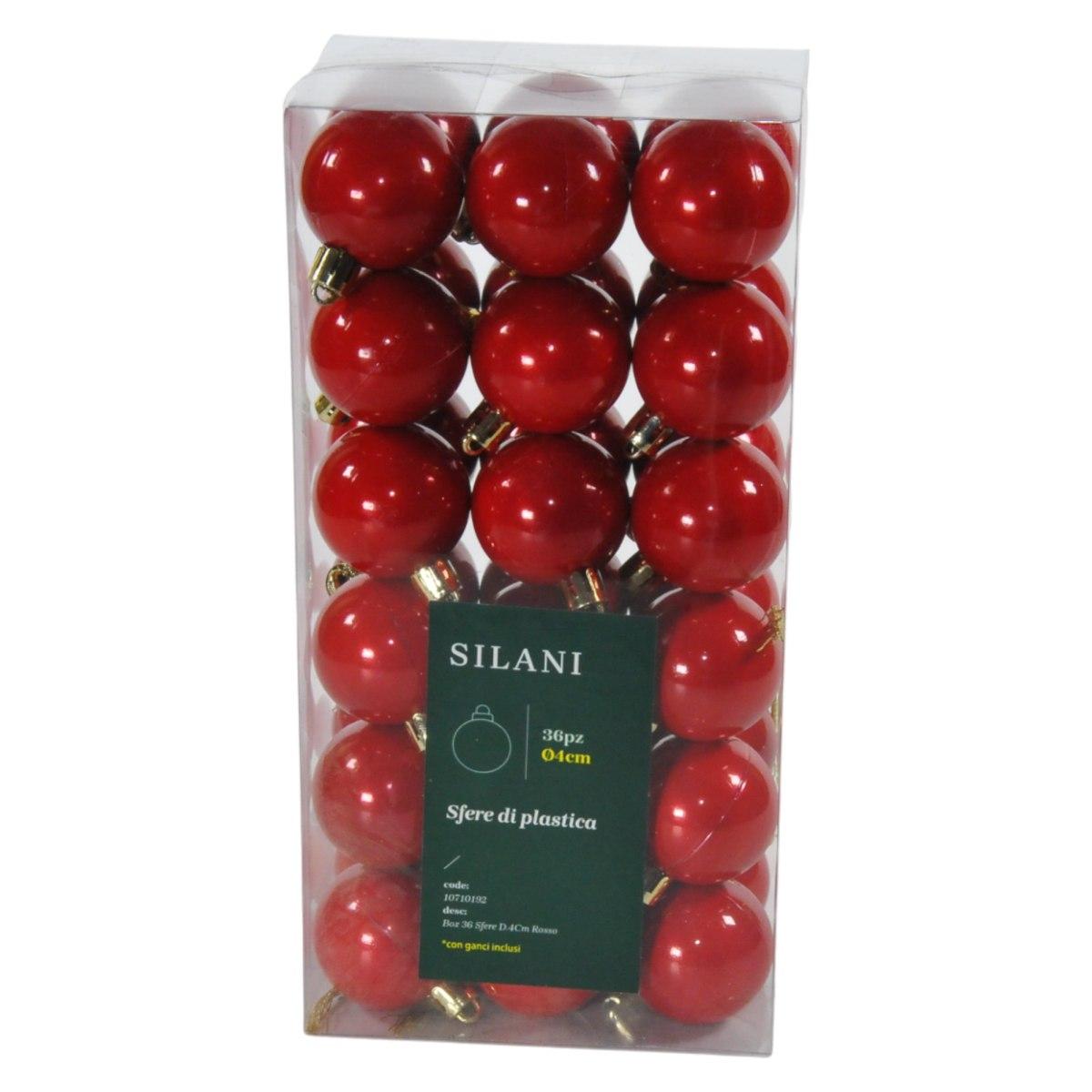 Pallina natalizia rosso Set 36 pz