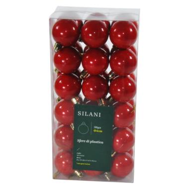 Pallina natalizia rosso Set 36 pz
