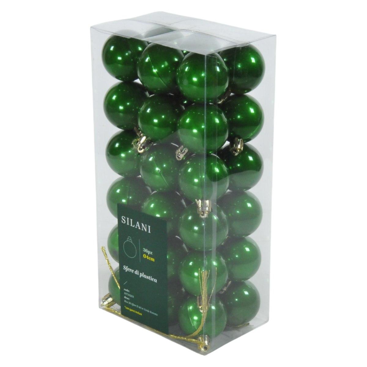 Pallina natalizia verde foresta Set 36 pz