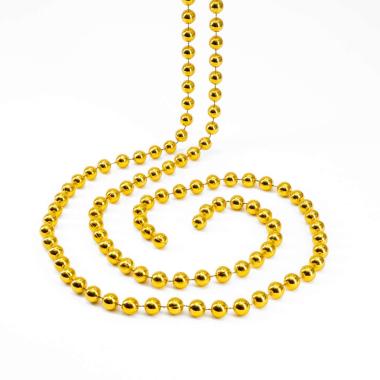 Catena natalizia filo perle oro 2,7 mt ø 14 cm