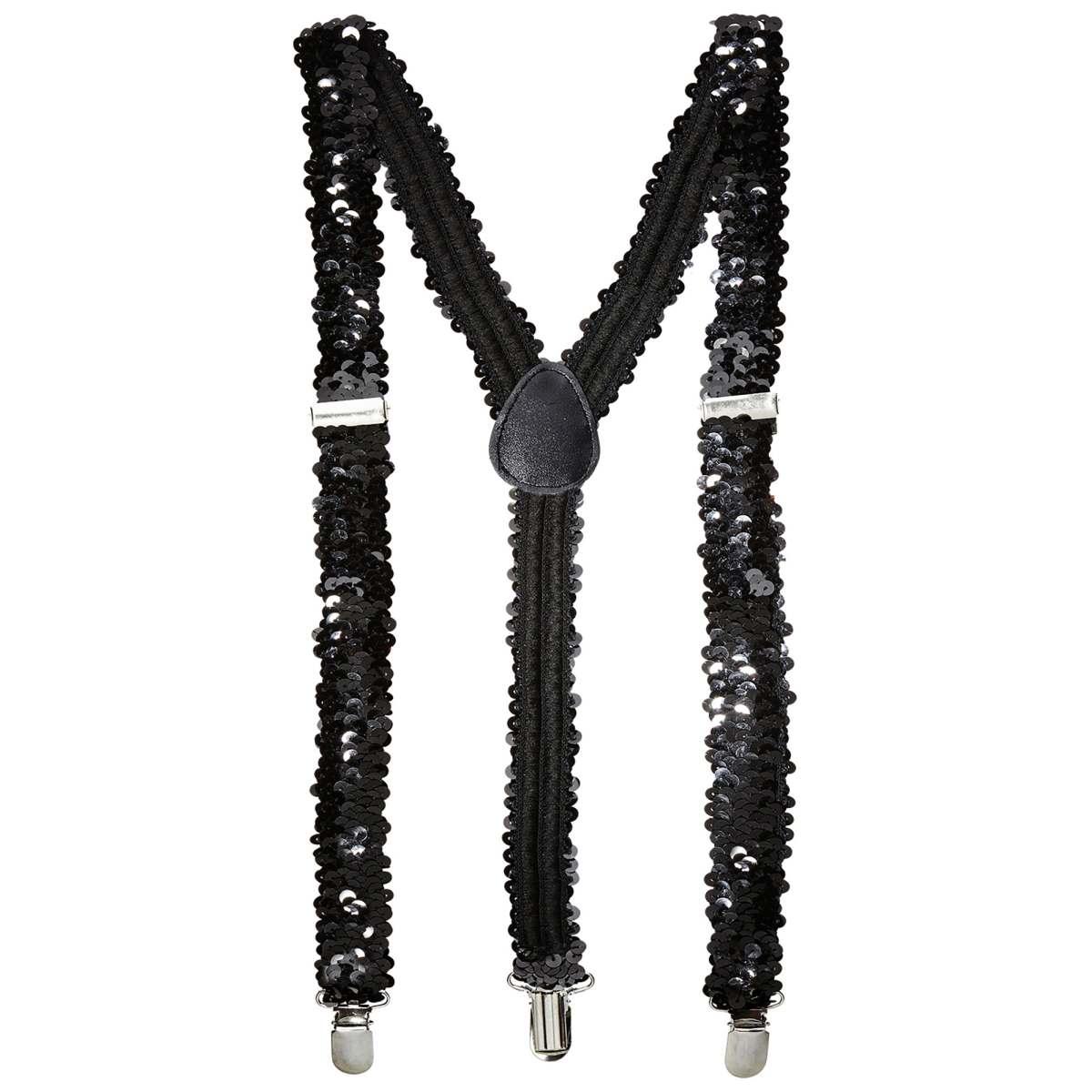 Bretelle paillettes nere