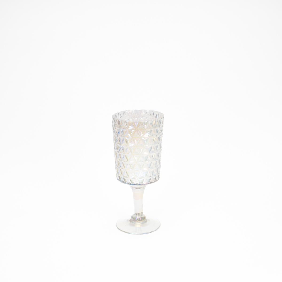 Vaso vetro calice trasparente rainbow 30 cm
