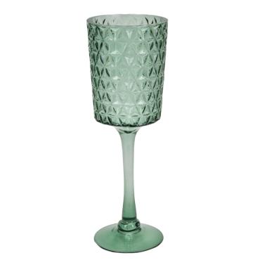 Vaso vetro calice verde rainbow 30 cm