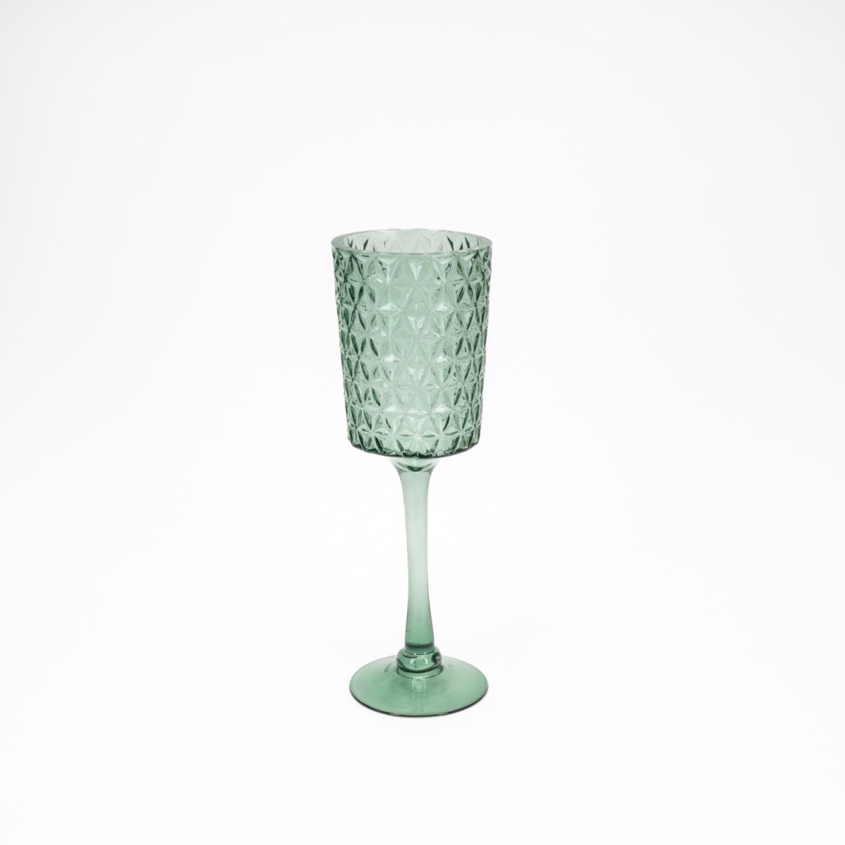 Vaso vetro calice verde rainbow 40 cm