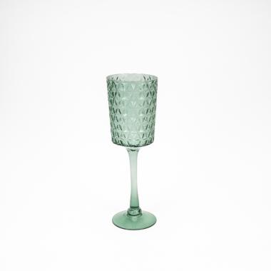 Vaso vetro calice verde rainbow 40 cm