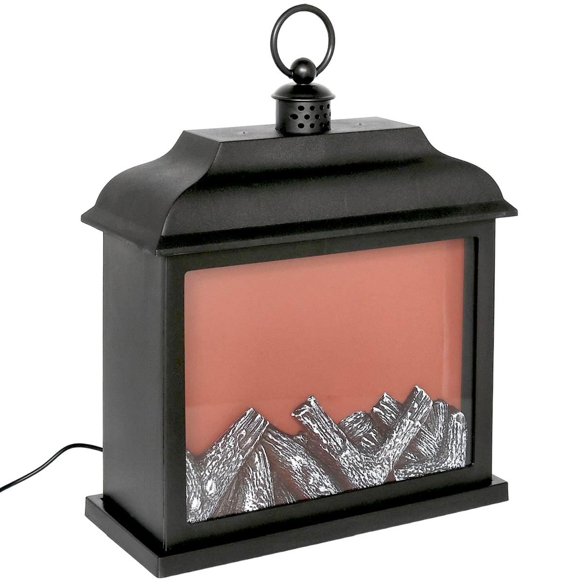 Decorazione natalizia camino lester nero usb 30 x 34 cm