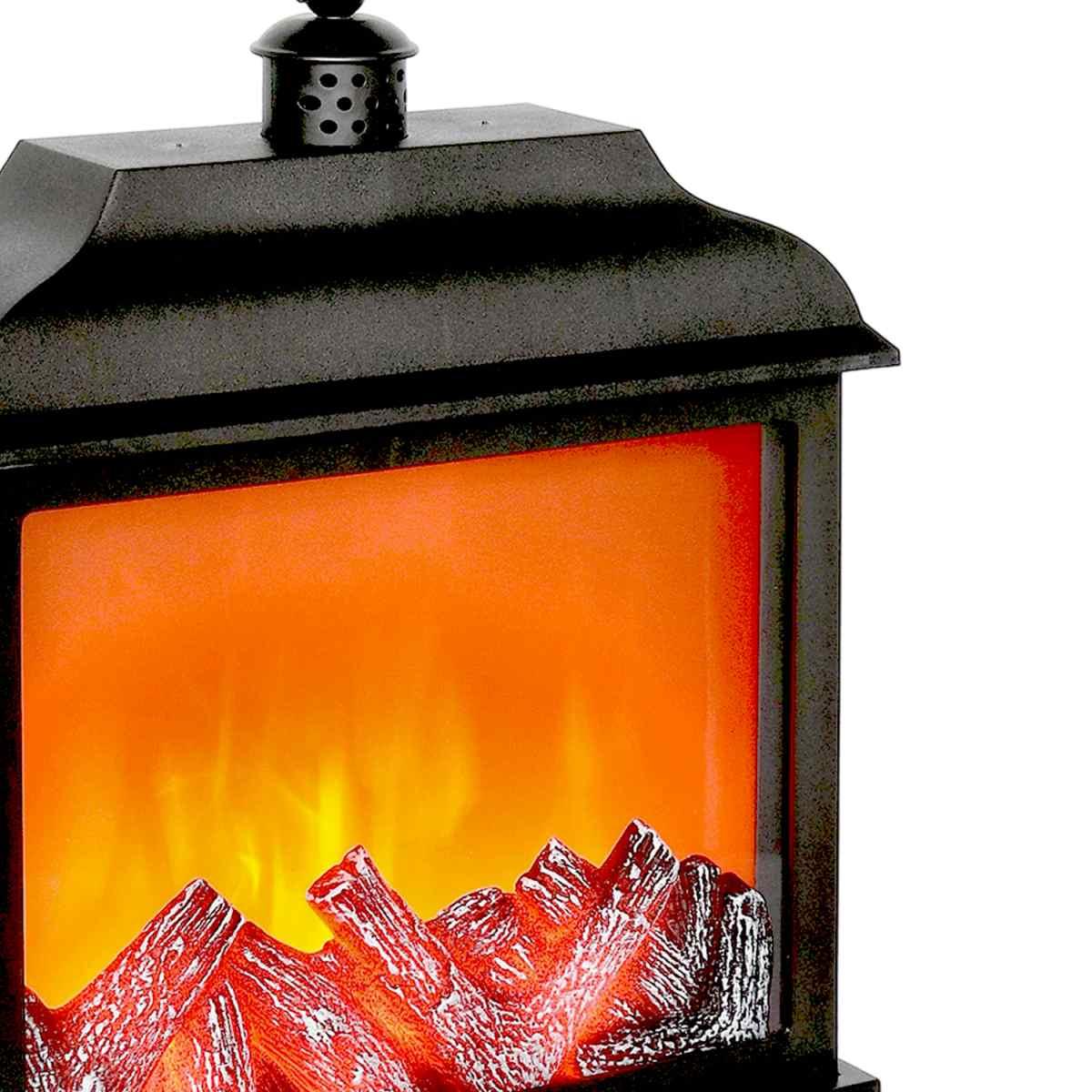 Decorazione natalizia camino lester nero usb 30 x 34 cm