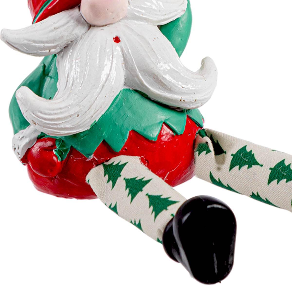 Babbo natale resina campanella gambe bizzotto 7 x 20 cm