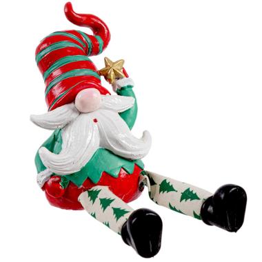 Babbo natale resina campanella gambe bizzotto 7 x 20 cm