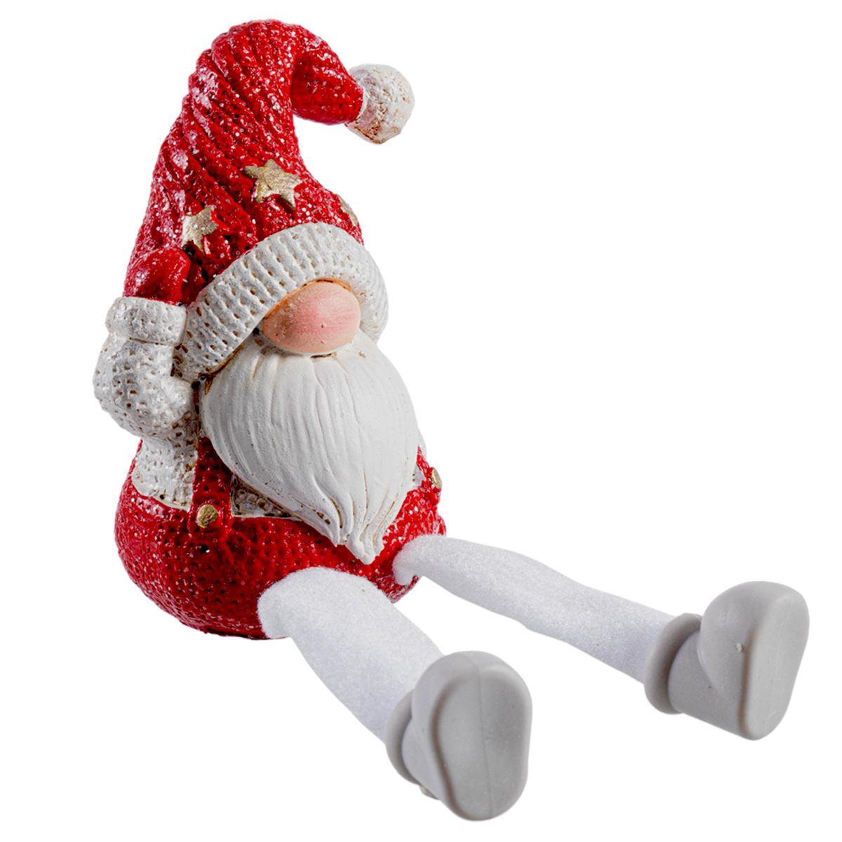 Babbo natale resina campanella gambe bizzotto 8 x 12 cm