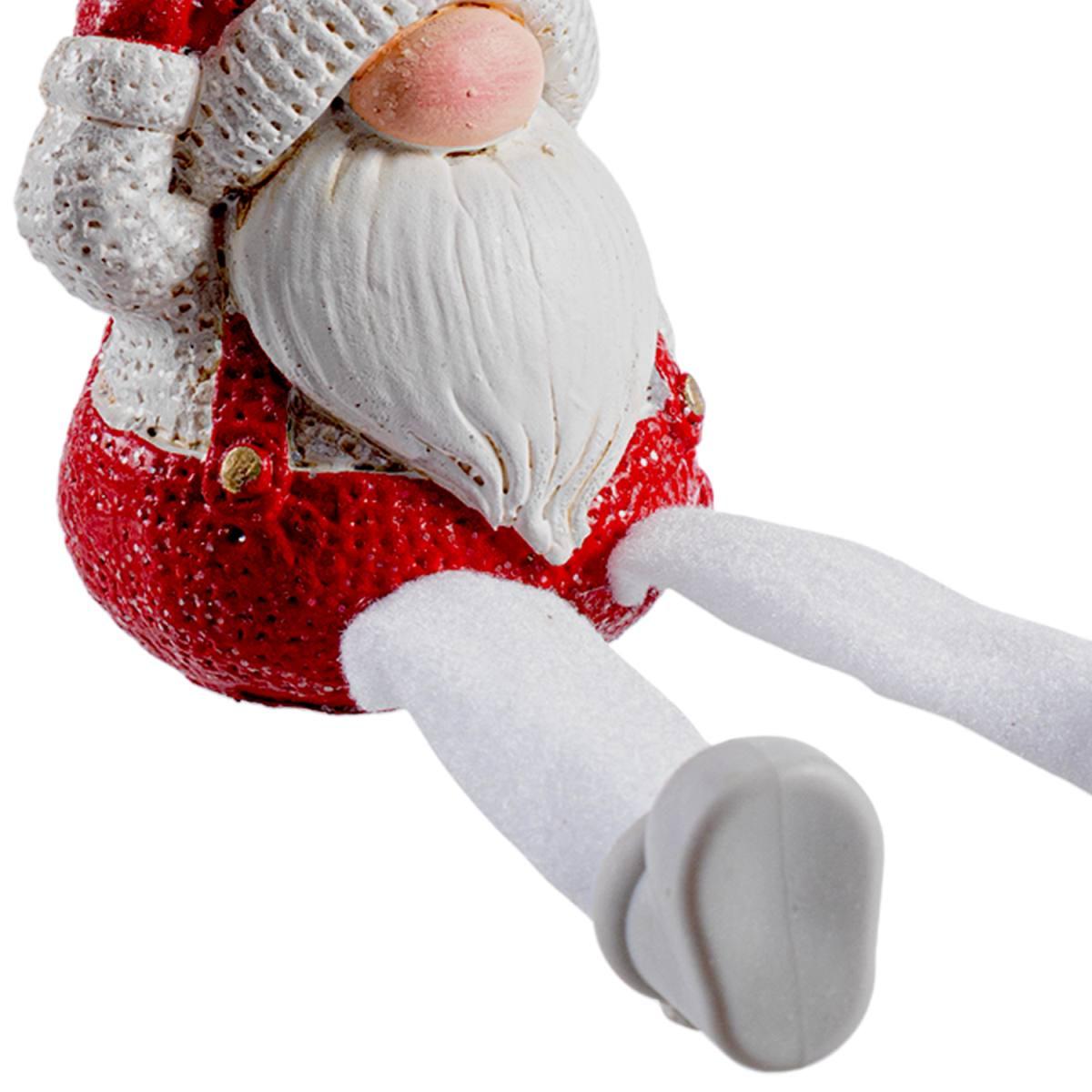 Babbo natale resina campanella gambe bizzotto 8 x 12 cm