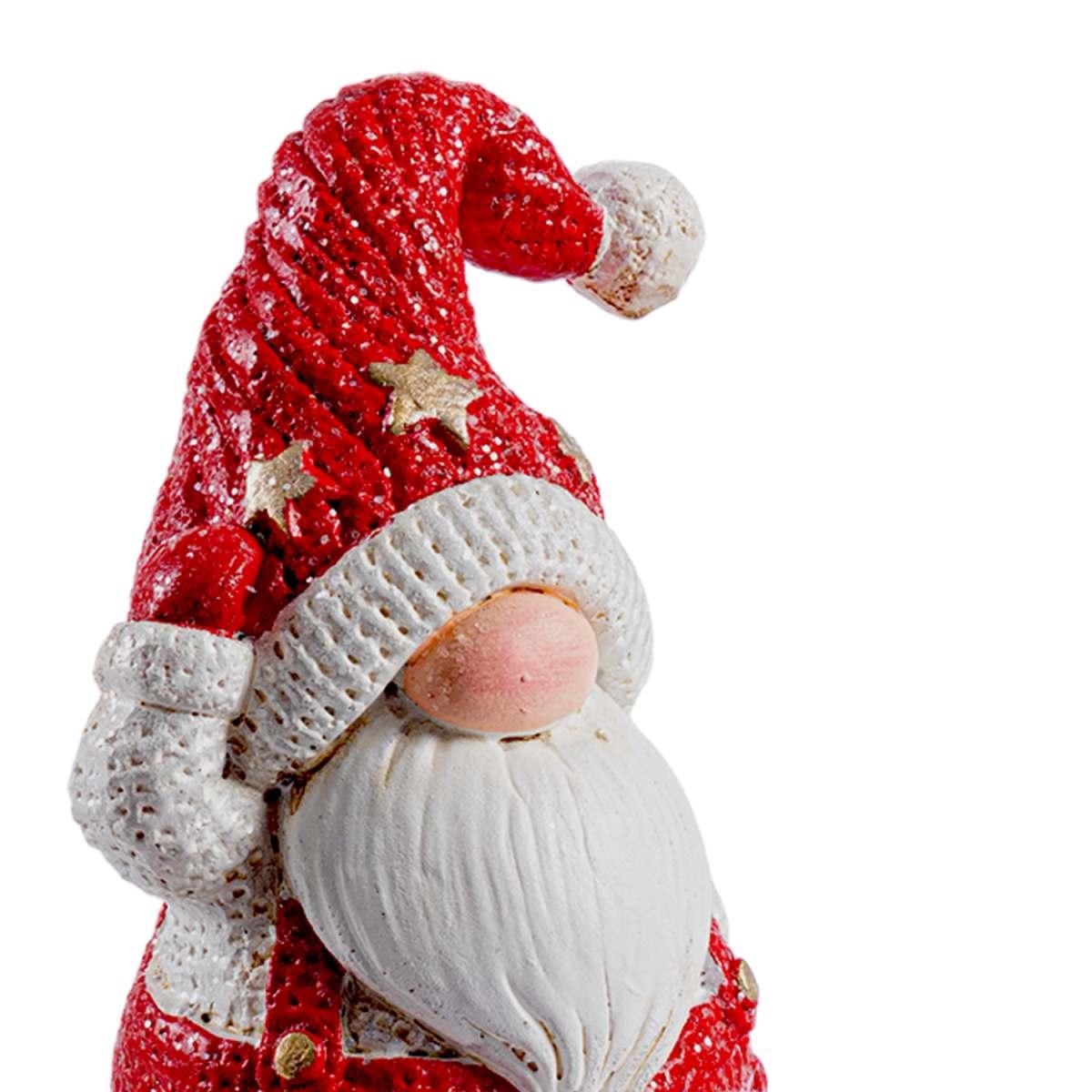 Babbo natale resina campanella gambe bizzotto 8 x 12 cm