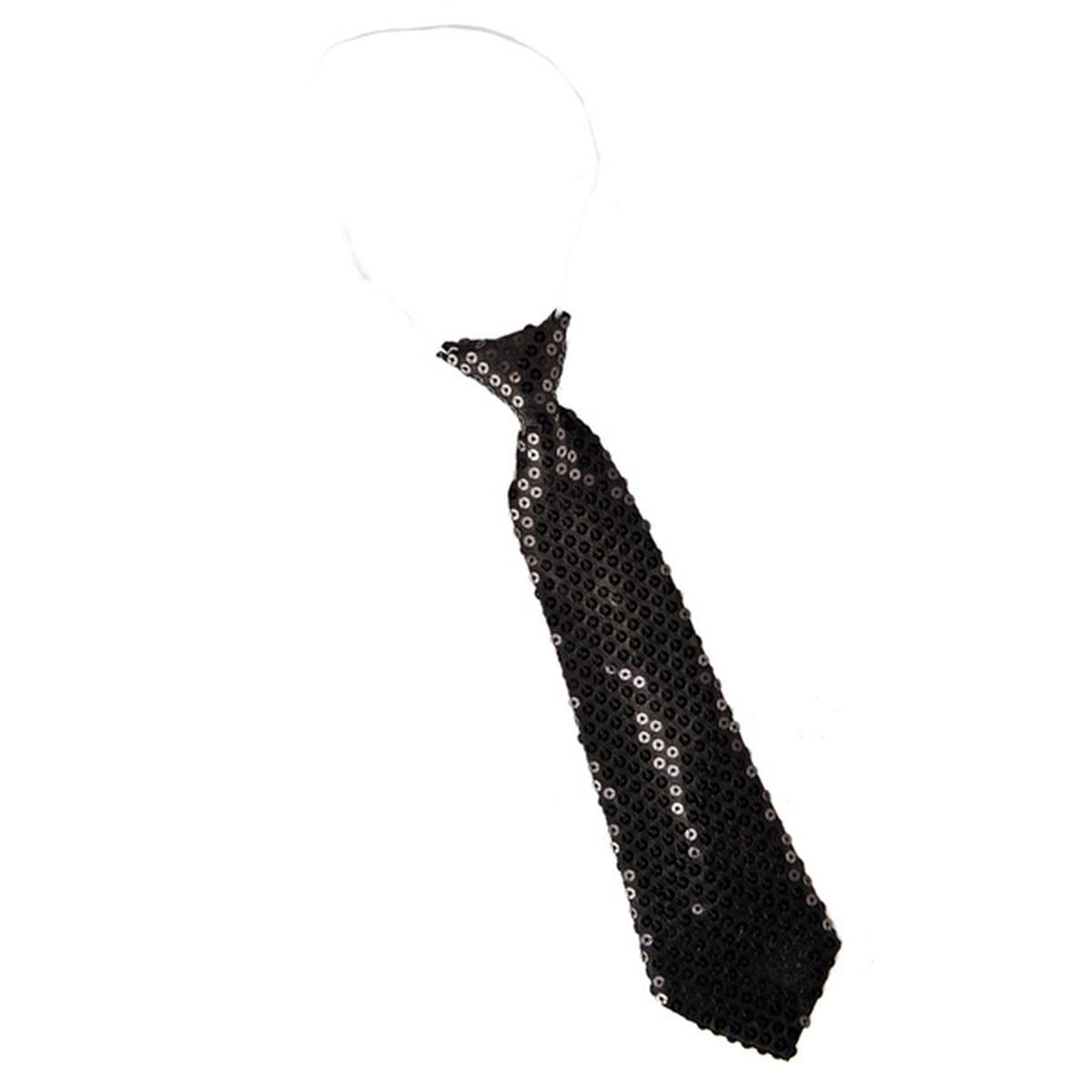 Cravatta paillettes nera