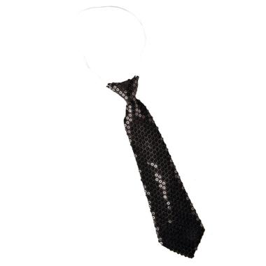Cravatta paillettes nera