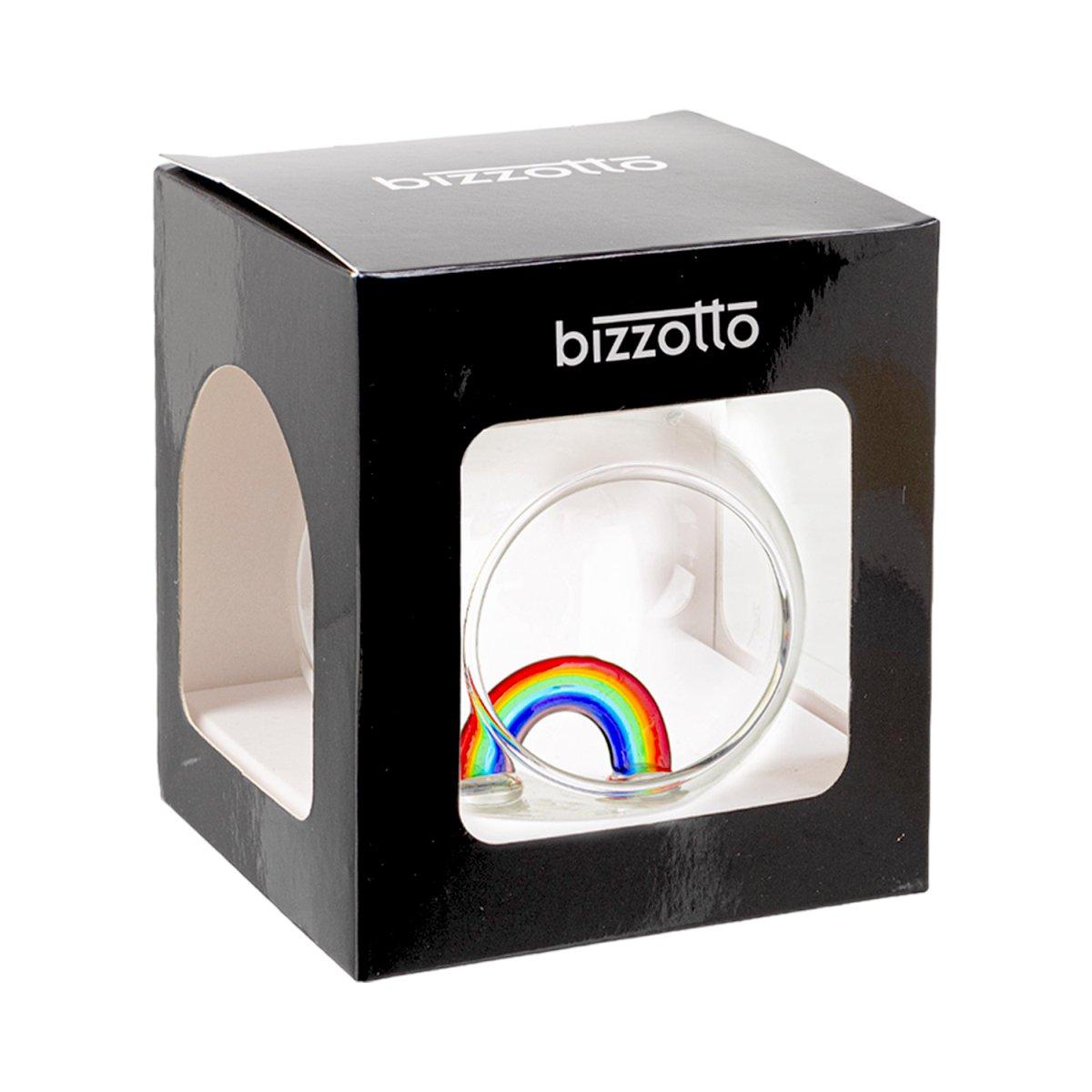 Pallina natalizia vetro arcobaleno 8 cm