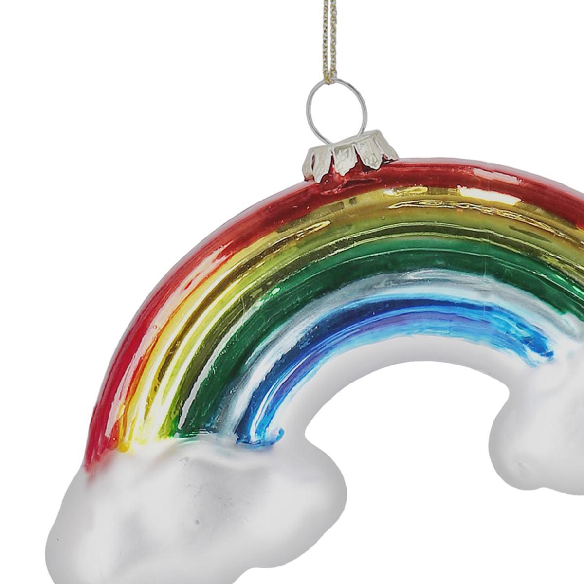 Pallina natalizia vetro arcobaleno 11 cm