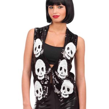 Costume gilet teschi paillettes