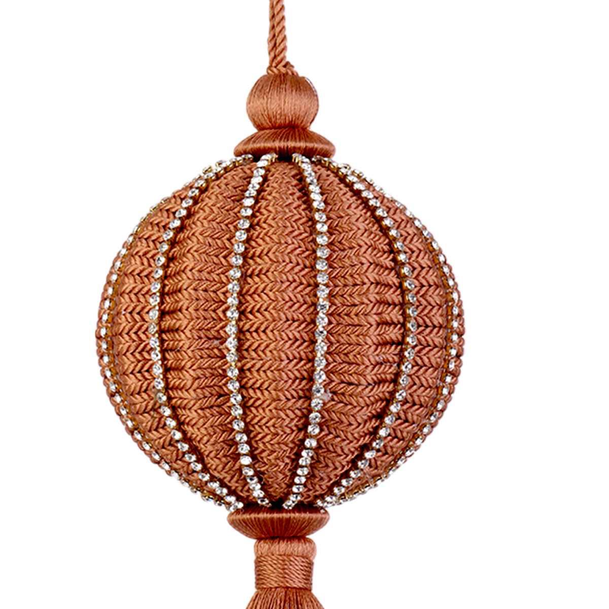 Decorazione natalizia drops tortora decori oro 8,5 x 26 cm