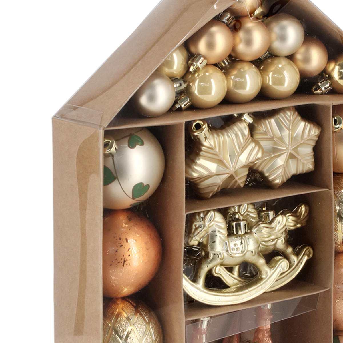 Palline natalizie joex oro bronzo assortite