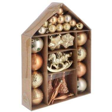 Palline natalizie joex oro bronzo assortite