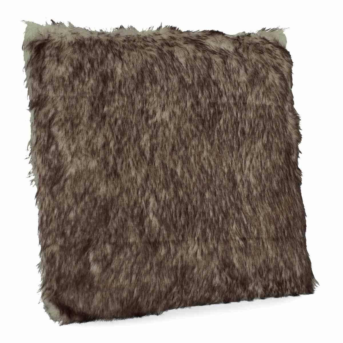 Cuscino arredo in tessuto natale tartan pelliccetta 45 x 45 cm