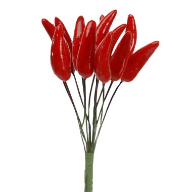 Decorazione verdura artificiale peperoncino Set 12 pz