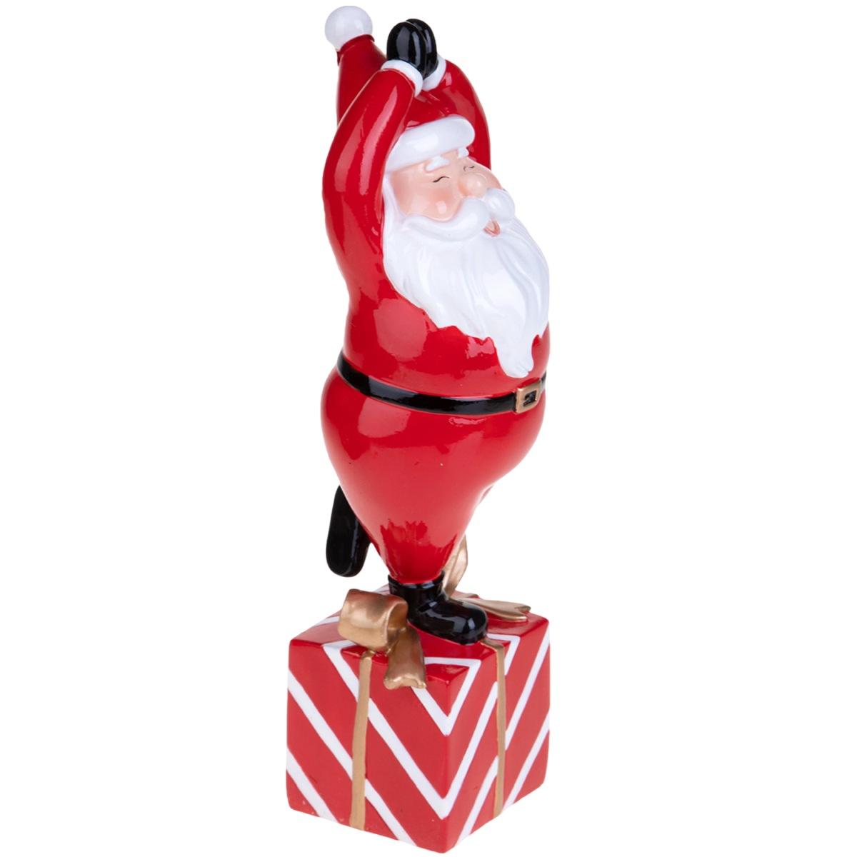 Babbo natale resina yoga mani giunte 33 cm